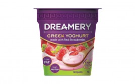 Dreamery Greek Yoghurt Made with Real Strawberries  Cup  90 grams